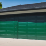 A modern, insulated garage door installed on a Seattle home, designed for energy efficiency and durability.